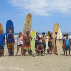 Surfing in Montañita, Ecuador