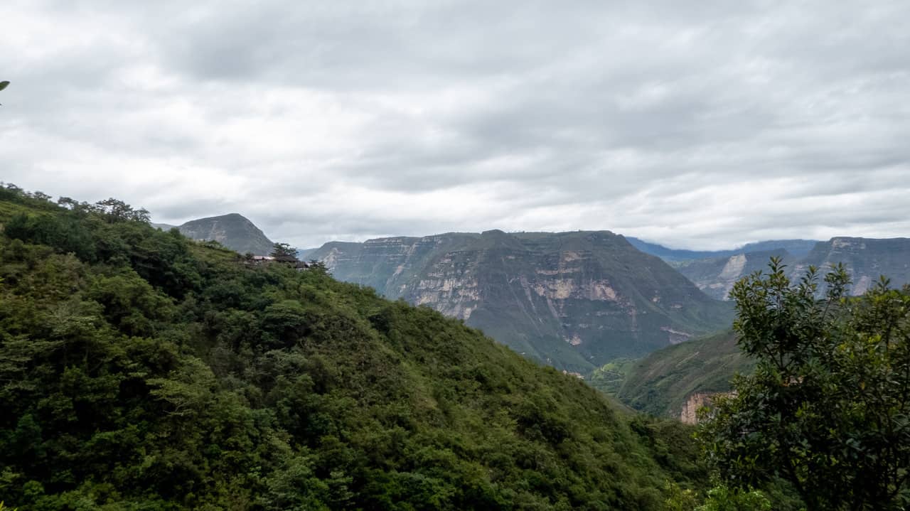A View Across Flourishing Rainforest of the Andean Amazon. Chachapoyas, Peru.