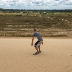 Man sandboarding