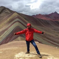 Guide in front of Vinicunca Rainbow Mountain