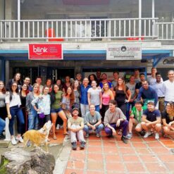Students outside Blink Spanish School