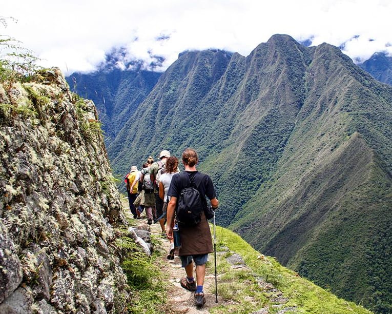 People hiking Inca Trail