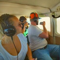 Passengers inside plane