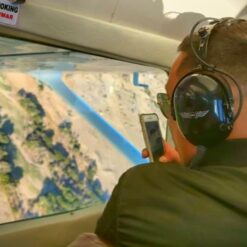 Passenger taking photos in AeroNasca plane