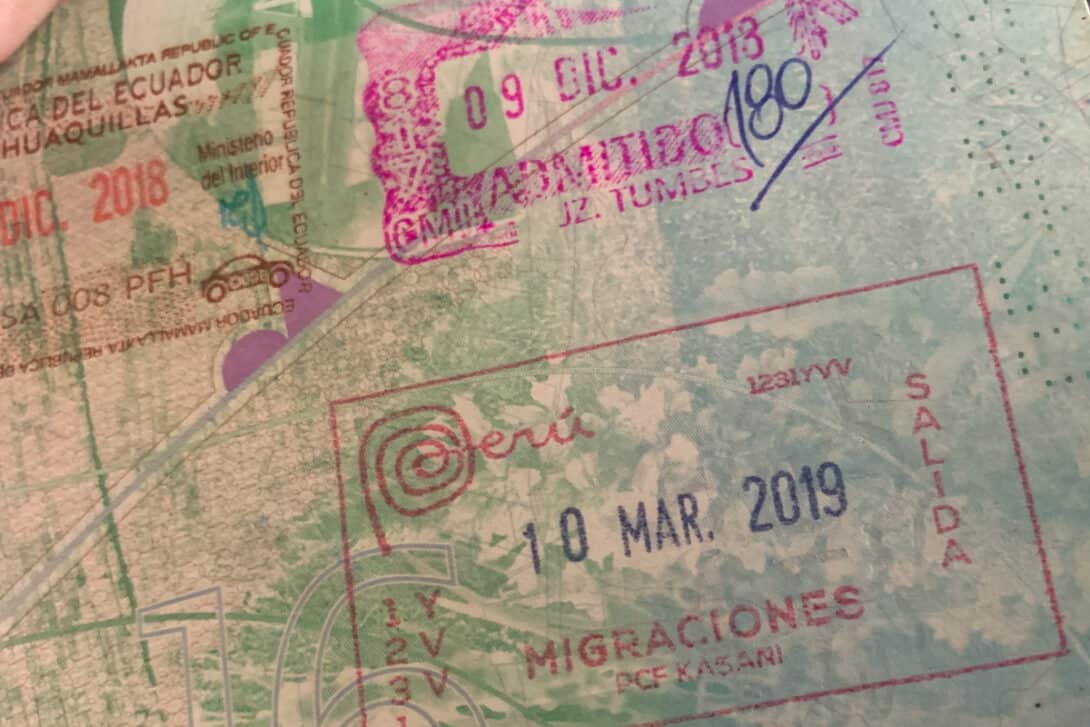Peru passport stamp