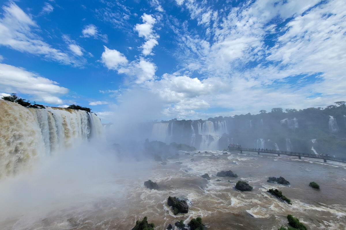 Brazil Iguazu falls panoramic