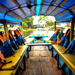 Boat with lifejackets