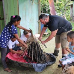 Man with indigenous woman in the Amazon